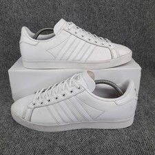 Adidas Mens Trainers UK 7.5 Triple White Coast Star Low Skate Shoes EUR 41 1/3