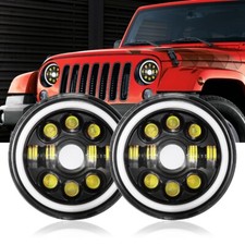 2Pcs 7''inch LED Round
