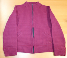 Womens Vintage 80s 90s FILA F-Box Full Zip Jacket Small Burgundy Cotton Blend