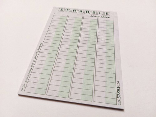 Scrabble score sheets - sheets, notepad