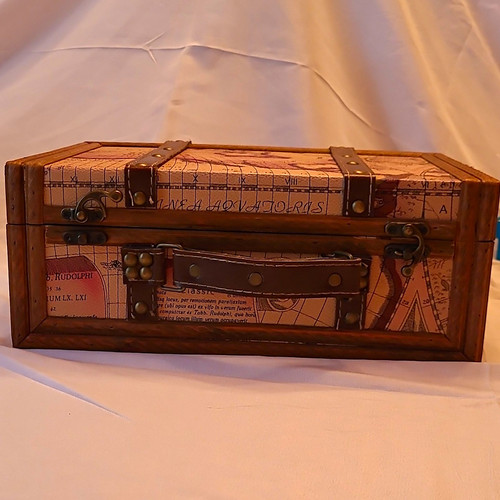 Vintage map decorative wooden - decorative,
