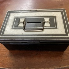 Chad Valley Vintage Collectable Metal Cash Box No Key M.206 - Made in England