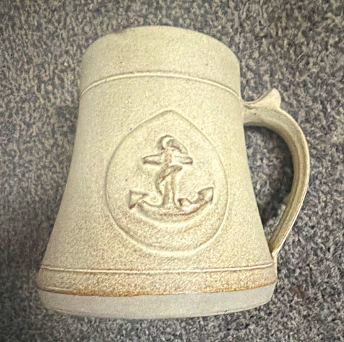 Grey stoneware coffee mug - grey,