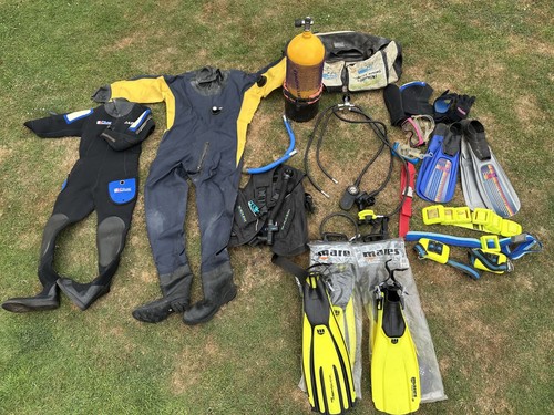Set scuba diving equipment - diving,