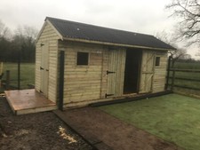8ft x20ft Outbuilding Workshop Garage Shed Treated 25mm Redwood T&G ShipLap
