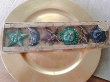 Vintage 90s Sun and Moon Mystical Christmas Decorations Tree Ornaments