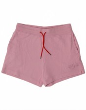HUGO BOSS Womens Sport Shorts UK 14 Medium  Pink Cotton BK02