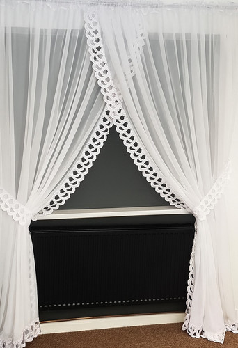 Elegant white voile - white, curtain