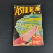 Astounding Stories January 1938 - Solar power plants, Palestine US Pulp Magazine