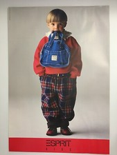 Vintage 1988 Advertising ESPRIT Kids Fashion Jeanswear Poster 80s (Water Damage)