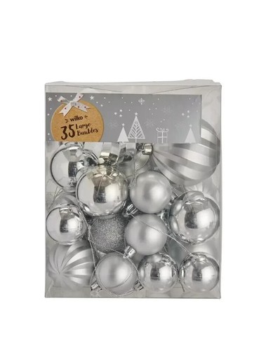 Wilko piece large baubles - large,