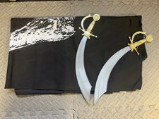 Giant Pirate Flag. 2 Toy Cutlasses. As Seen. Great Fun Pirate Items. Bargain ££!