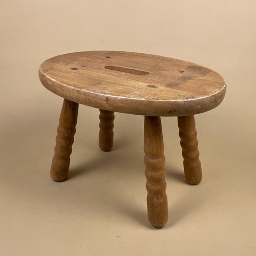 Vintage oval milking stool - milking,