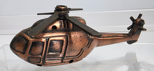 Vintage bronze helicopter - vintage,