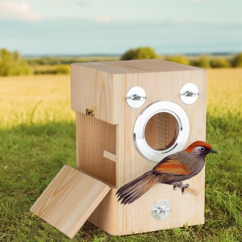 Wooden bird breeding nest - wooden, box