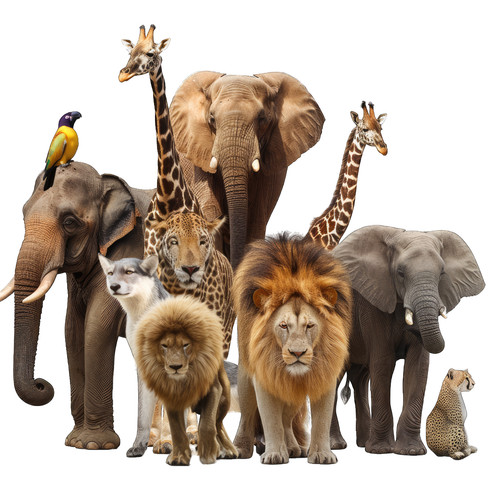 Safari animals wall - animals,