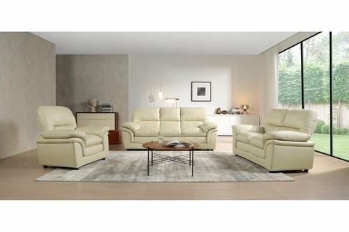 Leather sofa suite 1 - sofa,