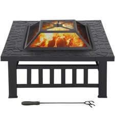 Square fire pit garden stove - pit,