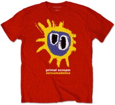 Primal Scream Screamadelica Red T-Shirt OFFICIAL