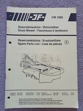 JF CM1900 DRUM MOWER PARTS CATALOGUE - FROM MAY 1990