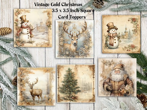 Vintage gold square - 6,