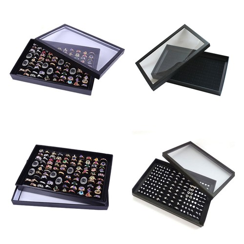 100 slot black earring ring - earring,
