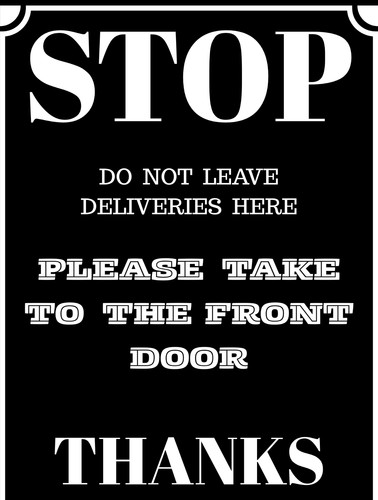 Not leave deliveries - do,