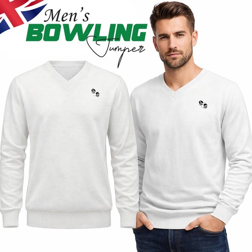 Mens bowling jumper white - mens,