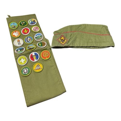 Vintage boy scout hat - boy, sash
