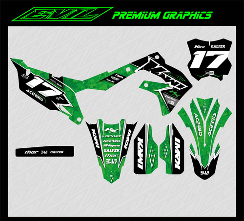 Kawasaki motocross graphics - kawasaki,