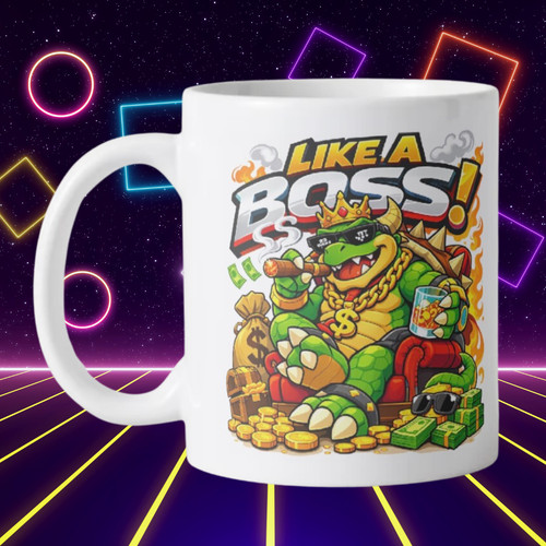 Like boss turtle gamer mug - like,