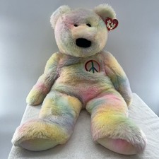 Rare Ty Beanie Peace Bear