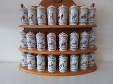 1993 Lenox Spice Rack Carousel Design 24 Jars Original Wooden Shelf Unit #1012