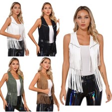 Women Tassel Fringe Vest 70s
