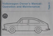 1973 VW Type 3 Owners Manual