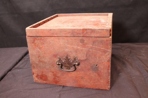 Wooden fishing tackle box - tackle,