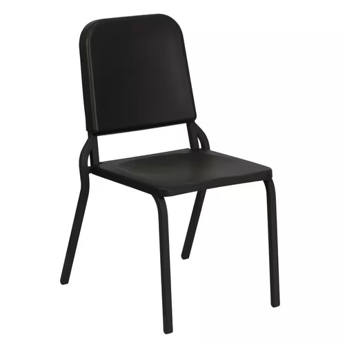 Black stack chair - black,