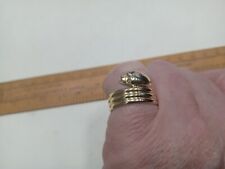 Edwardian 18 carat gold hallmarked Birmingham 1904 Diamond set snake design ring