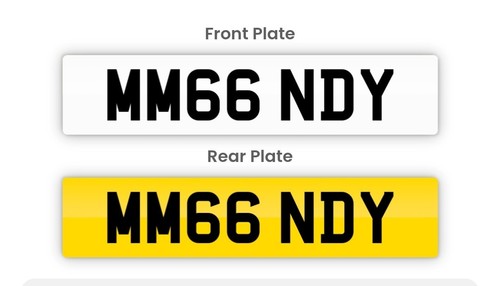 Personalised car number plates