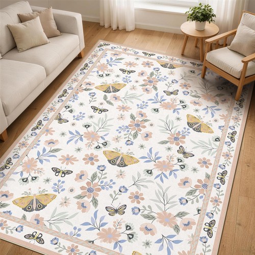 Floral pink rugs living 120 - pink, x