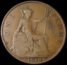 UK One Penny 1914 George V
