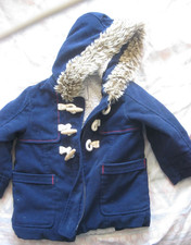 Next Navy Hooded Fleece Duffle