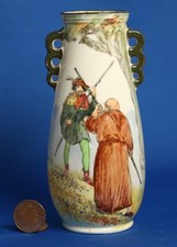 ROYAL DOULTON SERIESWARE VASE - UNDER THE GREENWOOOD TREE, ROBIN HOOD, 13.5cm