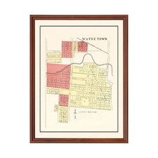 Old Map of Wayne, IN 1898 -