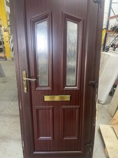 rosewood upvc door and frame 2060mm Tall X 880mm Wide