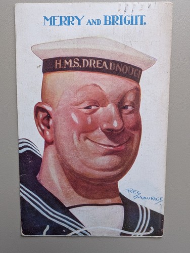 Old postcard military humour - old,