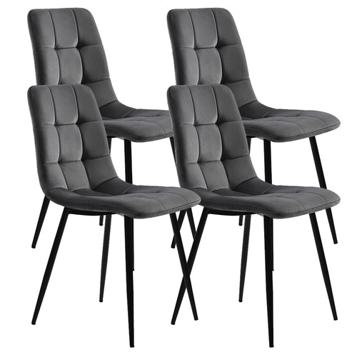 Pcs velvet dining chairs set - pcs,