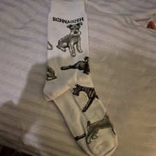 Schnauzer Socks  White Size UK