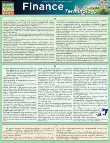 Finance terminology quick - finance,
