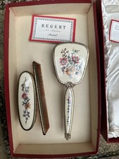 Beautiful Vintage Regent Of London Petit Point Embroider Dress Table Vanity Set